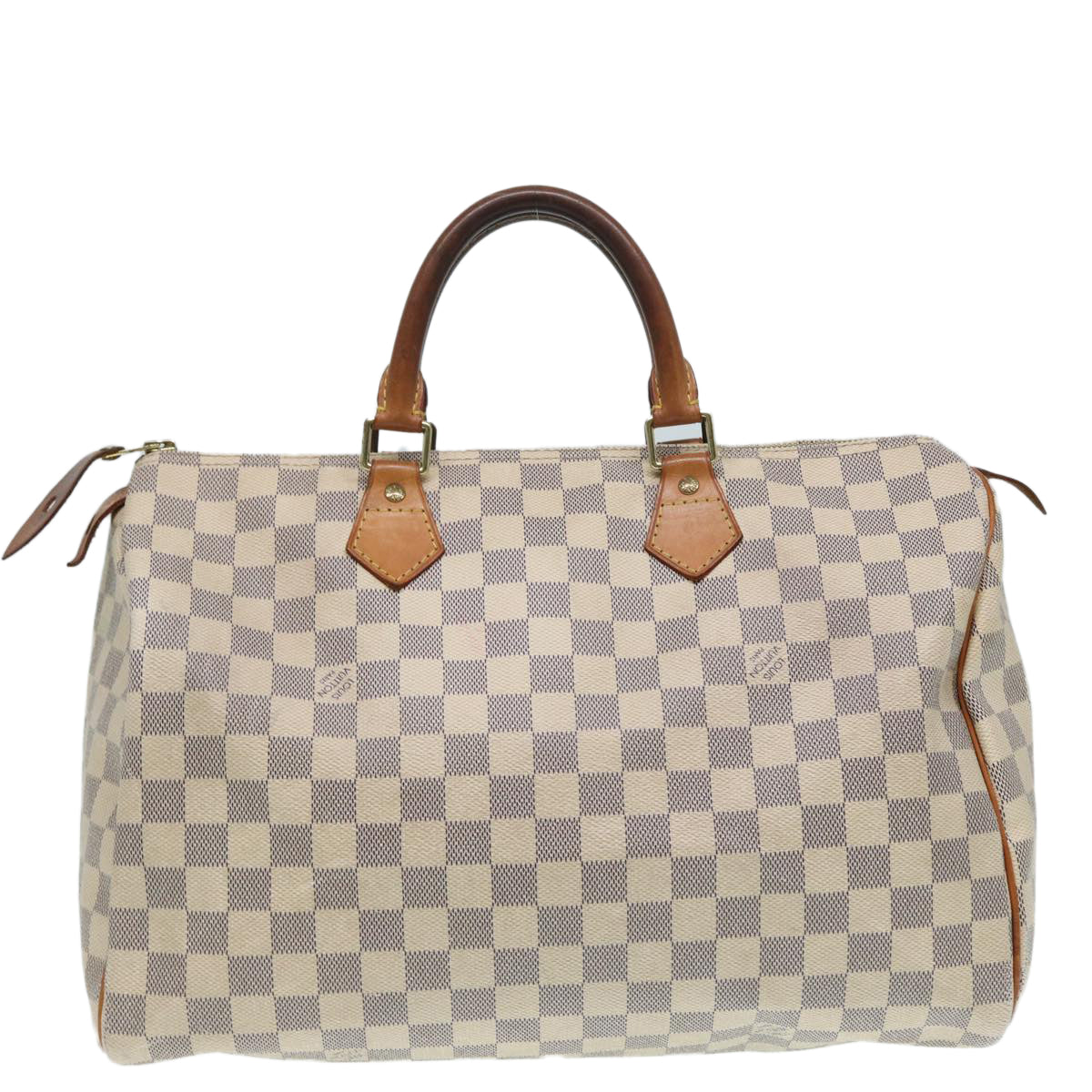 LOUIS VUITTON Damier Azur Speedy 35 Hand Bag N41535 LV Auth 87428