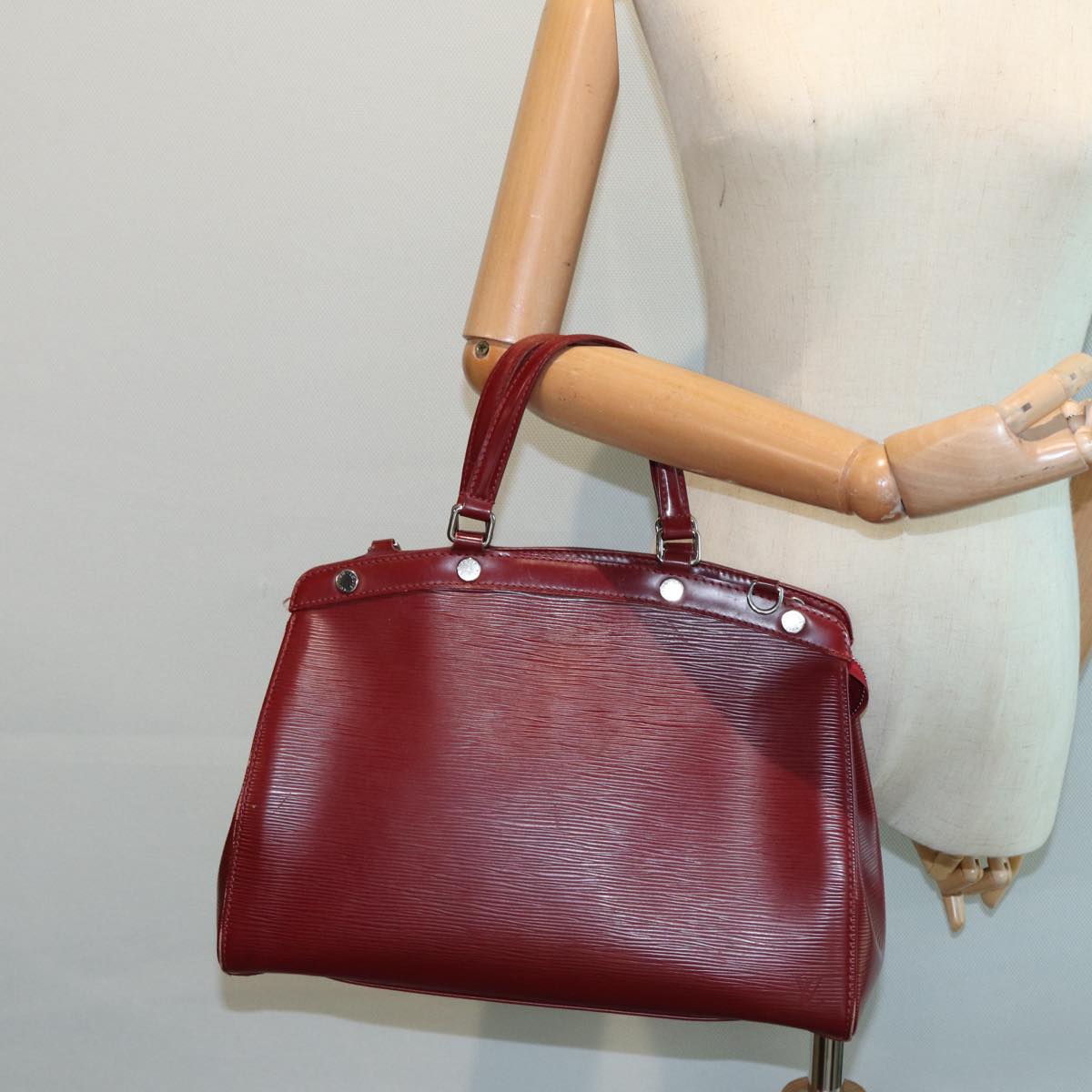 LOUIS VUITTON Epi Blair MM Hand Bag 2way Red Car Mine M4030E LV Auth 87444