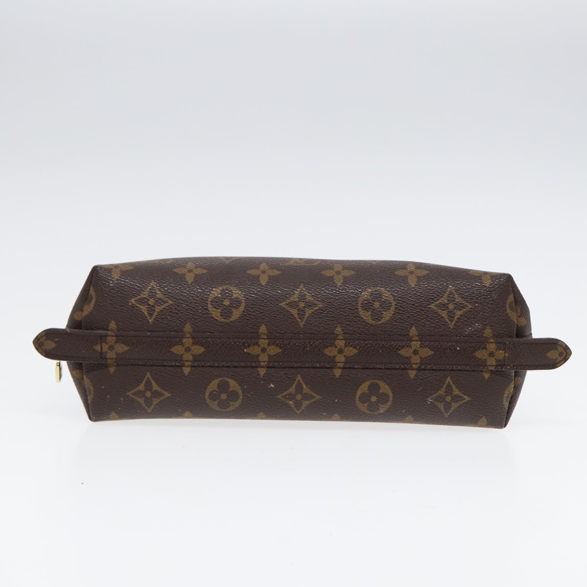 LOUIS VUITTON Monogram Trousse Demi Ronde Cosmetic Pouch M47520 LV Auth 87465