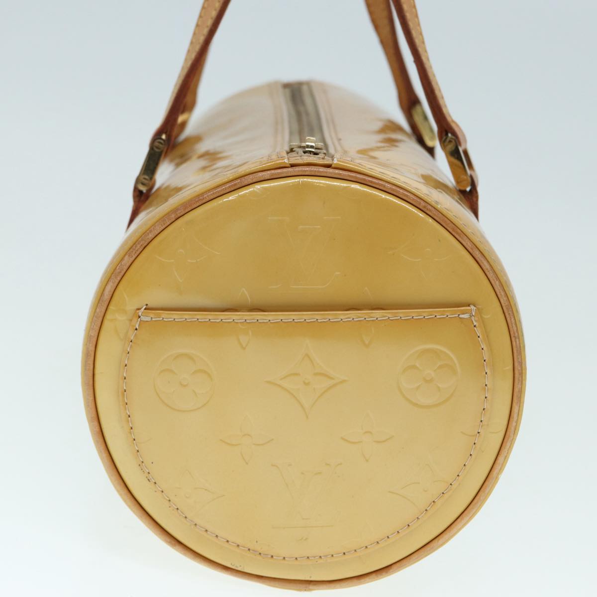 LOUIS VUITTON Monogram Vernis Bedford Hand Bag Beige M91006 LV Auth 87473