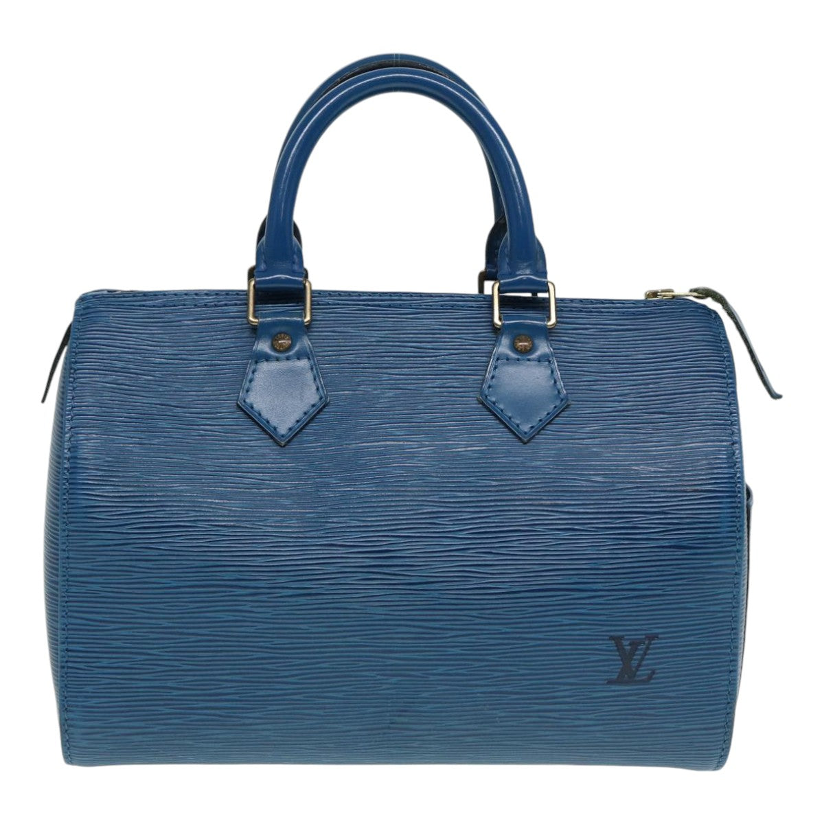 LOUIS VUITTON Epi Speedy 25 Hand Bag Toledo Blue M43015 LV Auth 87483