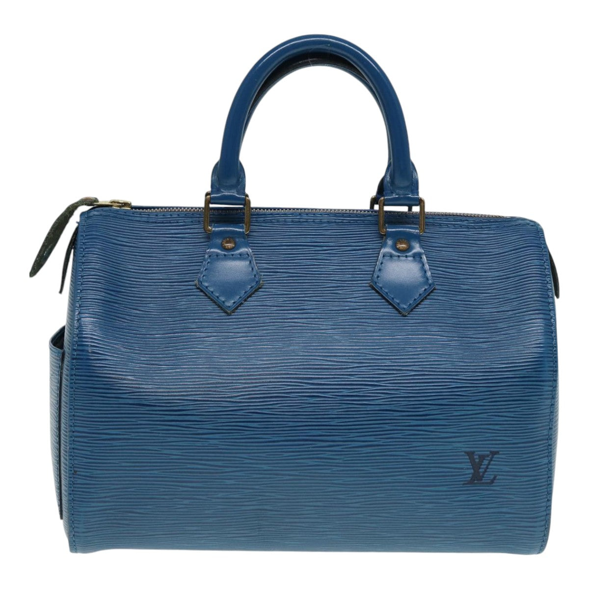 LOUIS VUITTON Epi Speedy 25 Hand Bag Toledo Blue M43015 LV Auth 87483