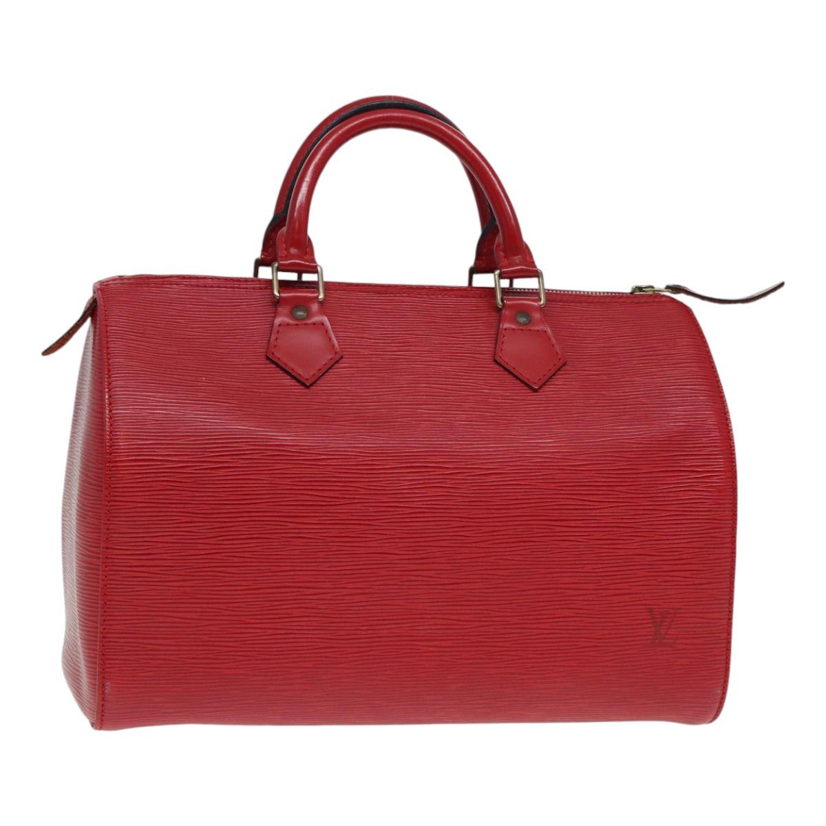 LOUIS VUITTON Epi Speedy 30 Hand Bag Castilian Red M43007 LV Auth 87487