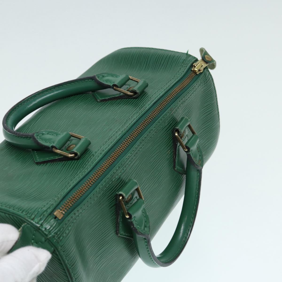 LOUIS VUITTON Epi Speedy 25 Hand Bag Borneo Green M43014 LV Auth 87488