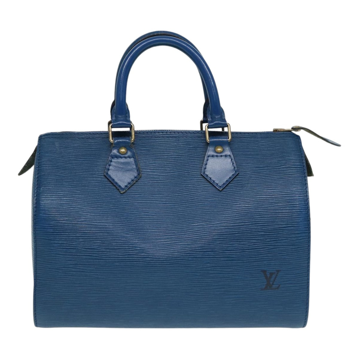 LOUIS VUITTON Epi Speedy 25 Hand Bag Toledo Blue M43015 LV Auth 87489