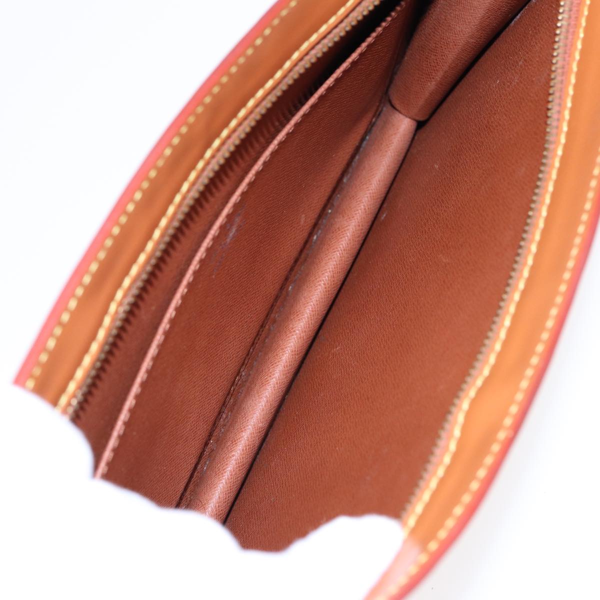 LOUIS VUITTON Epi Pochette Homme Clutch Bag Brown Zipangu Gold M52528 Auth 87493