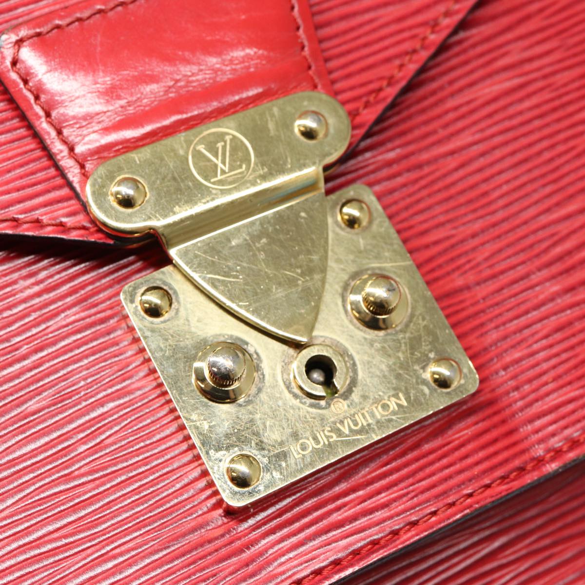 LOUIS VUITTON Epi Monceau 28 Hand Bag Red M40783 LV Auth 87514