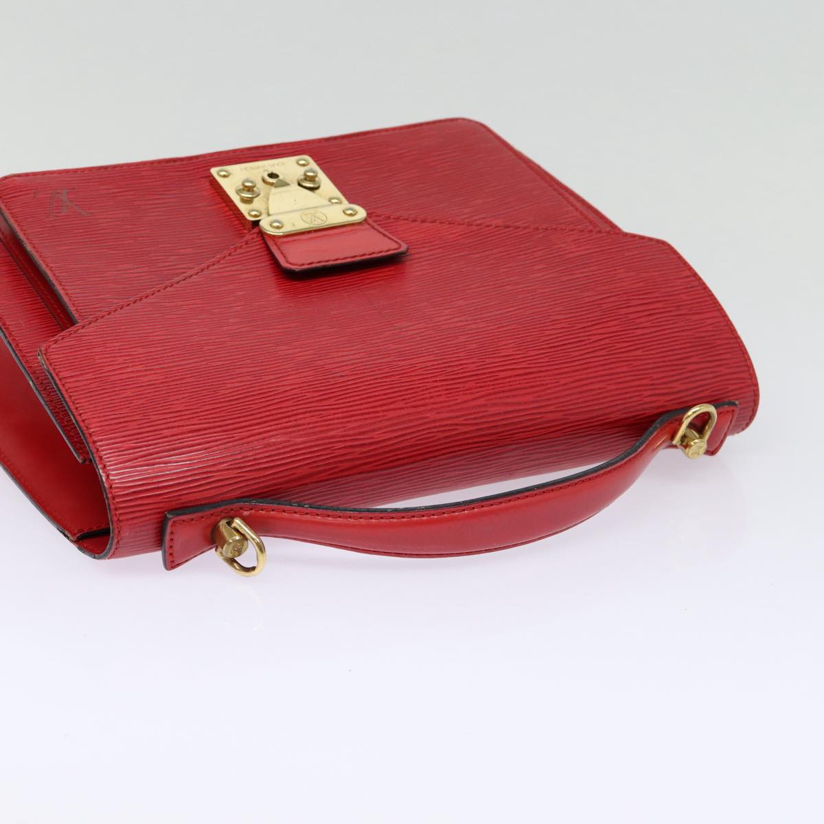 LOUIS VUITTON Epi Monceau 28 Hand Bag Red M40783 LV Auth 87514