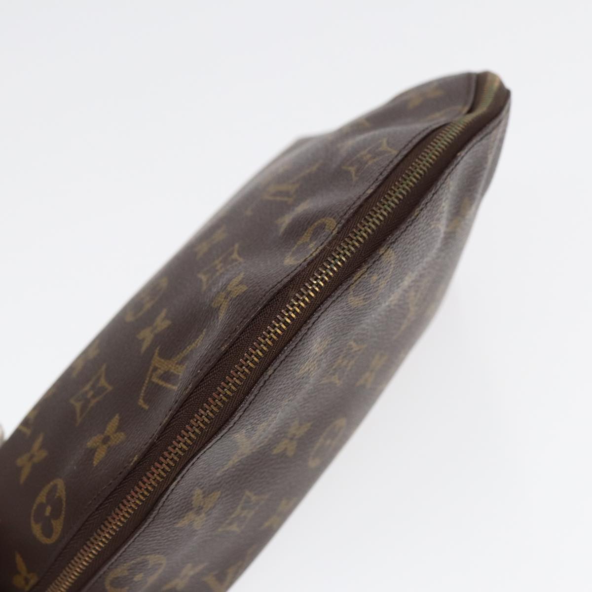 LOUIS VUITTON Monogram Trousse Demi Ronde Cosmetic Pouch M47520 LV Auth 87547
