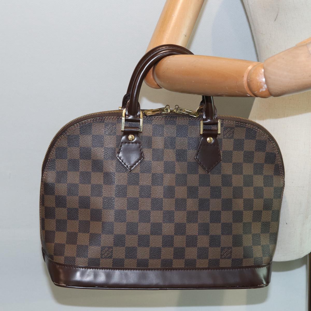 LOUIS VUITTON Damier Ebene Alma Hand Bag N51131 LV Auth 87559