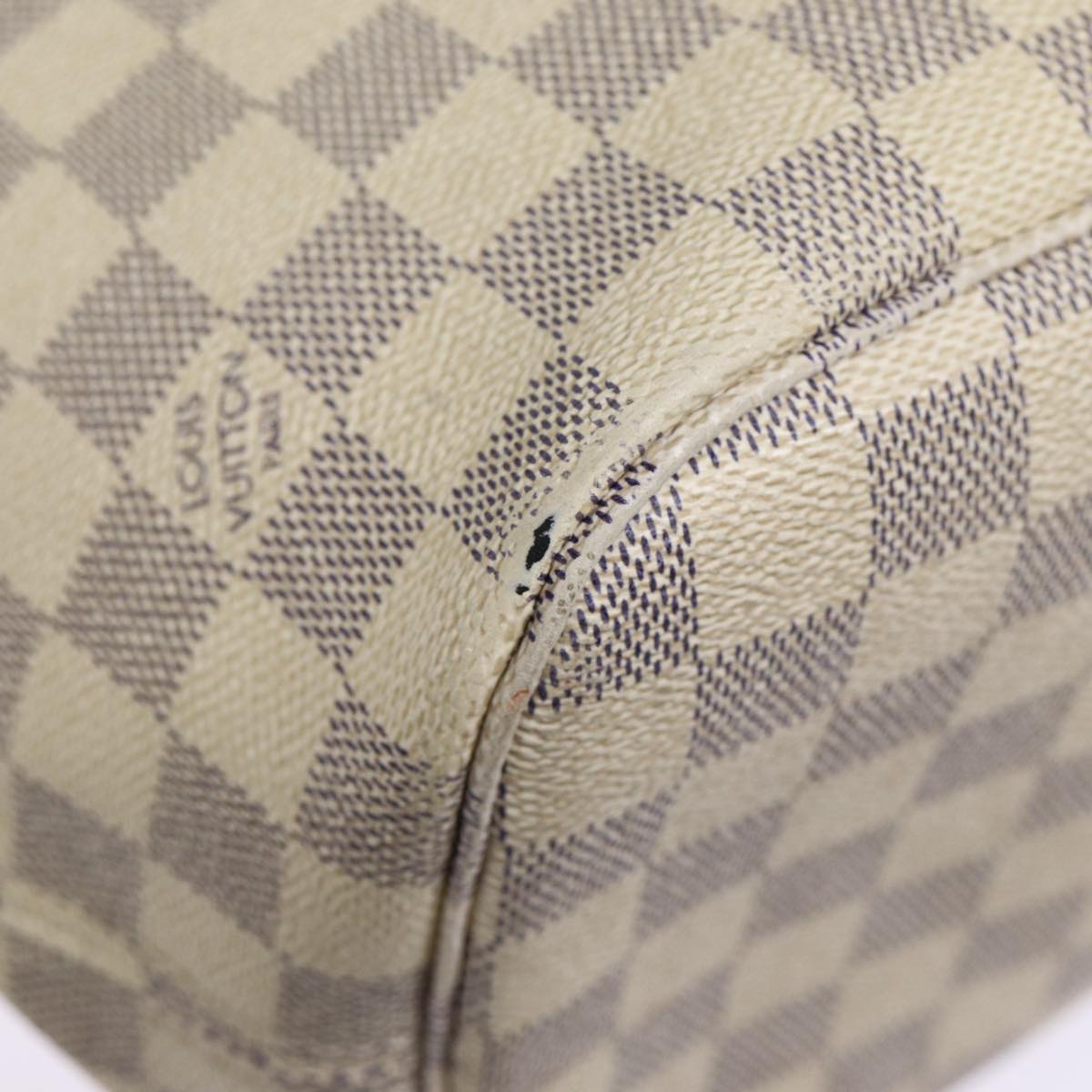 LOUIS VUITTON Damier Azur Neverfull MM Tote Bag N41605 LV Auth 87566