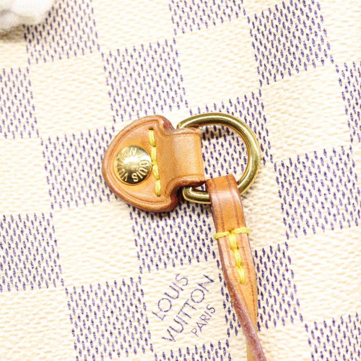 LOUIS VUITTON Damier Azur Neverfull MM Tote Bag N41605 LV Auth 87566