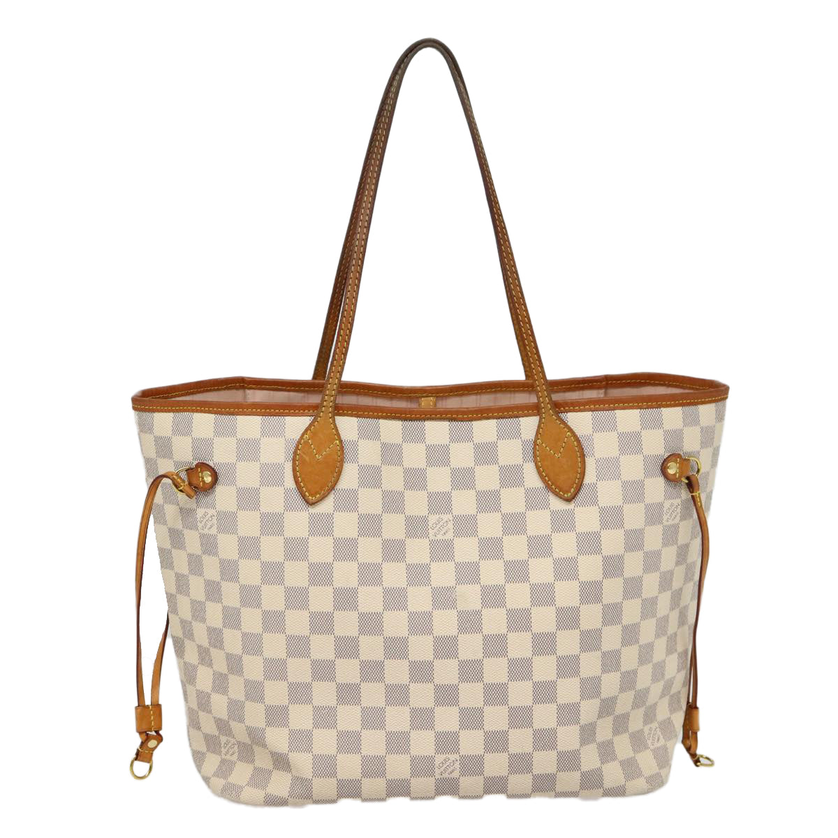 LOUIS VUITTON Damier Azur Neverfull MM Tote Bag N41605 LV Auth 87566