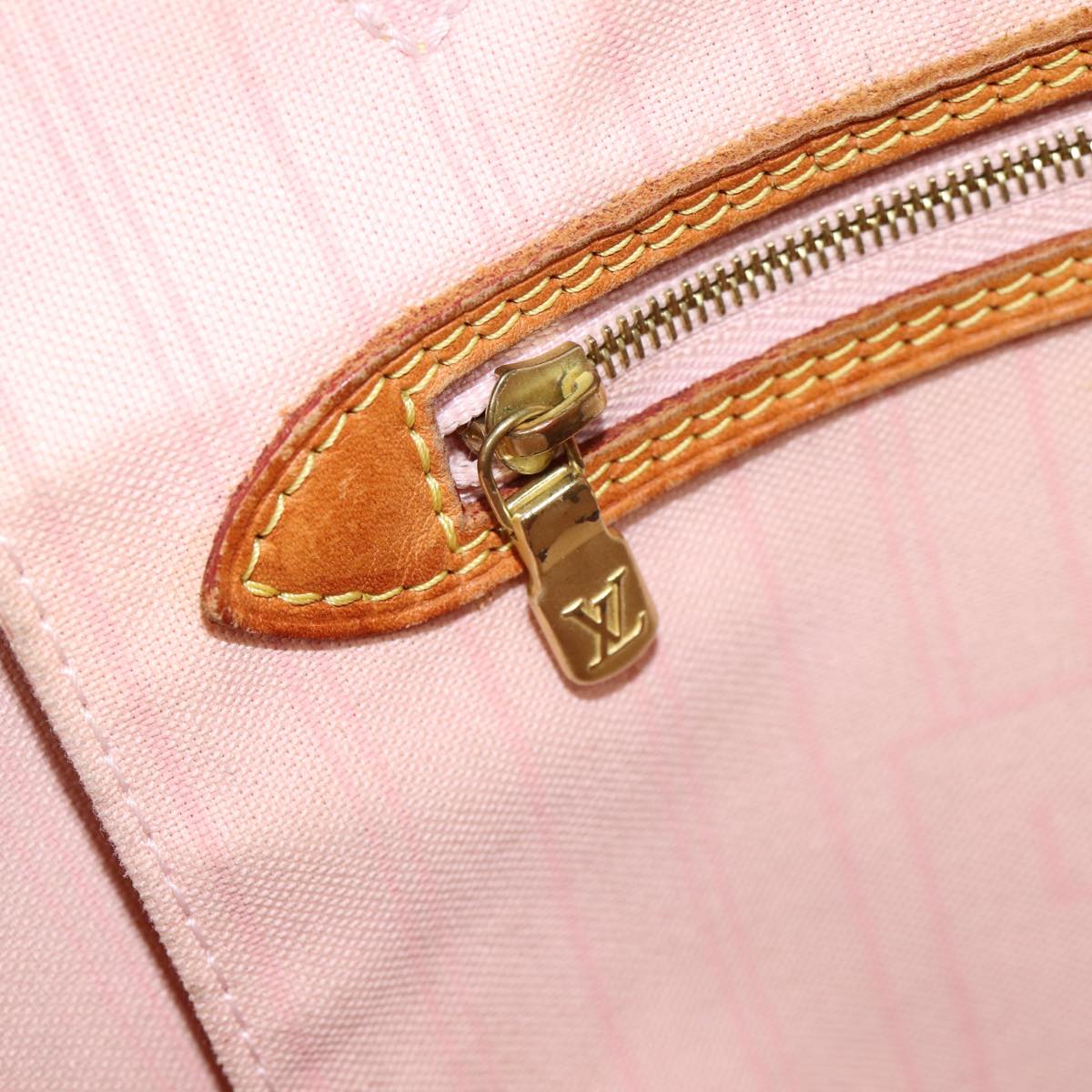 LOUIS VUITTON Damier Azur Neverfull MM Tote Bag N41605 LV Auth 87566