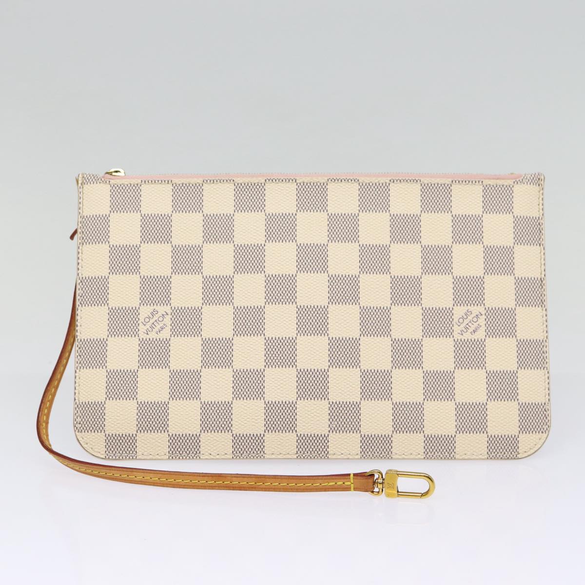 LOUIS VUITTON Damier Azur Neverfull MM Tote Bag N41605 LV Auth 87566