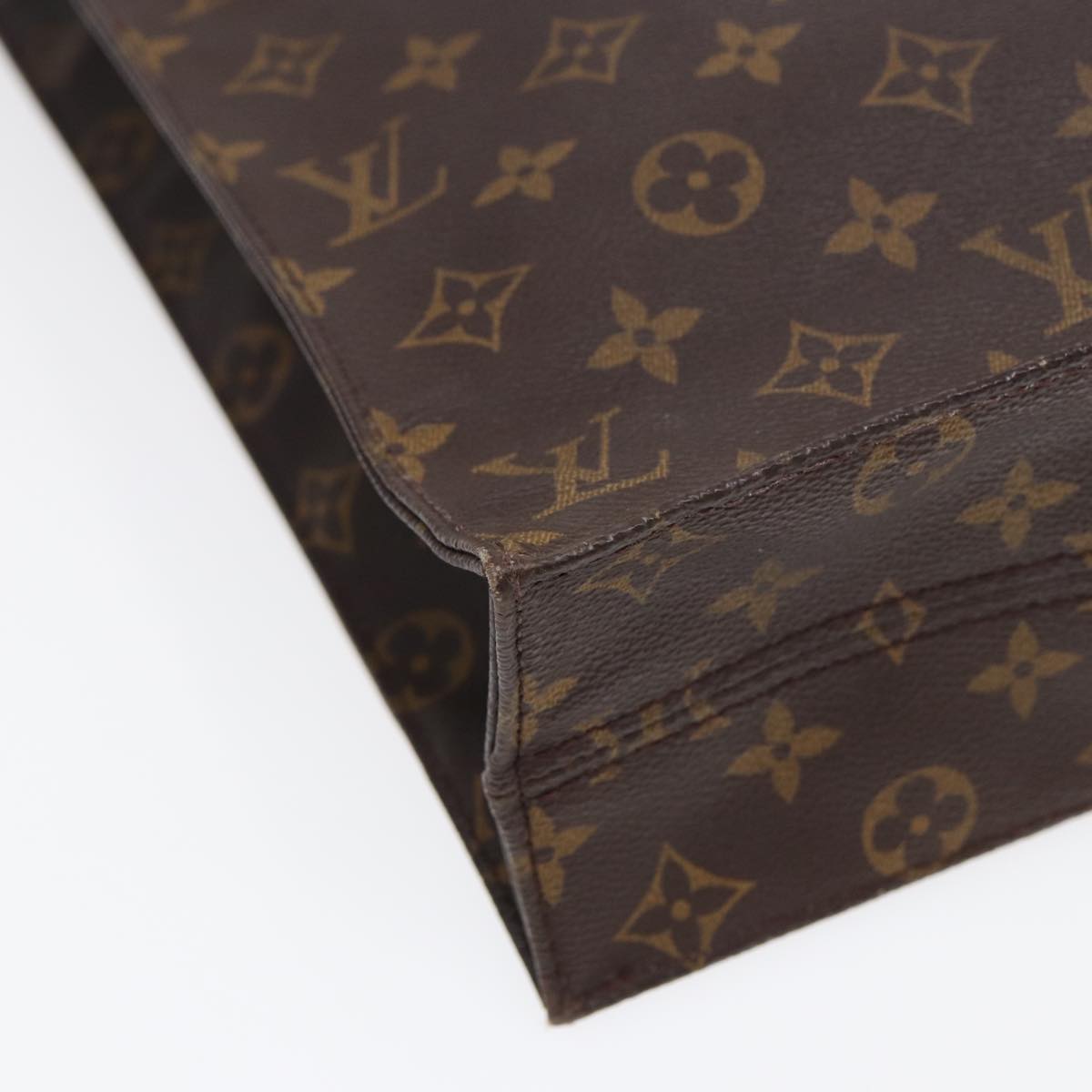 LOUIS VUITTON Monogram Sac Plat Hand Bag M51140 LV Auth 87571