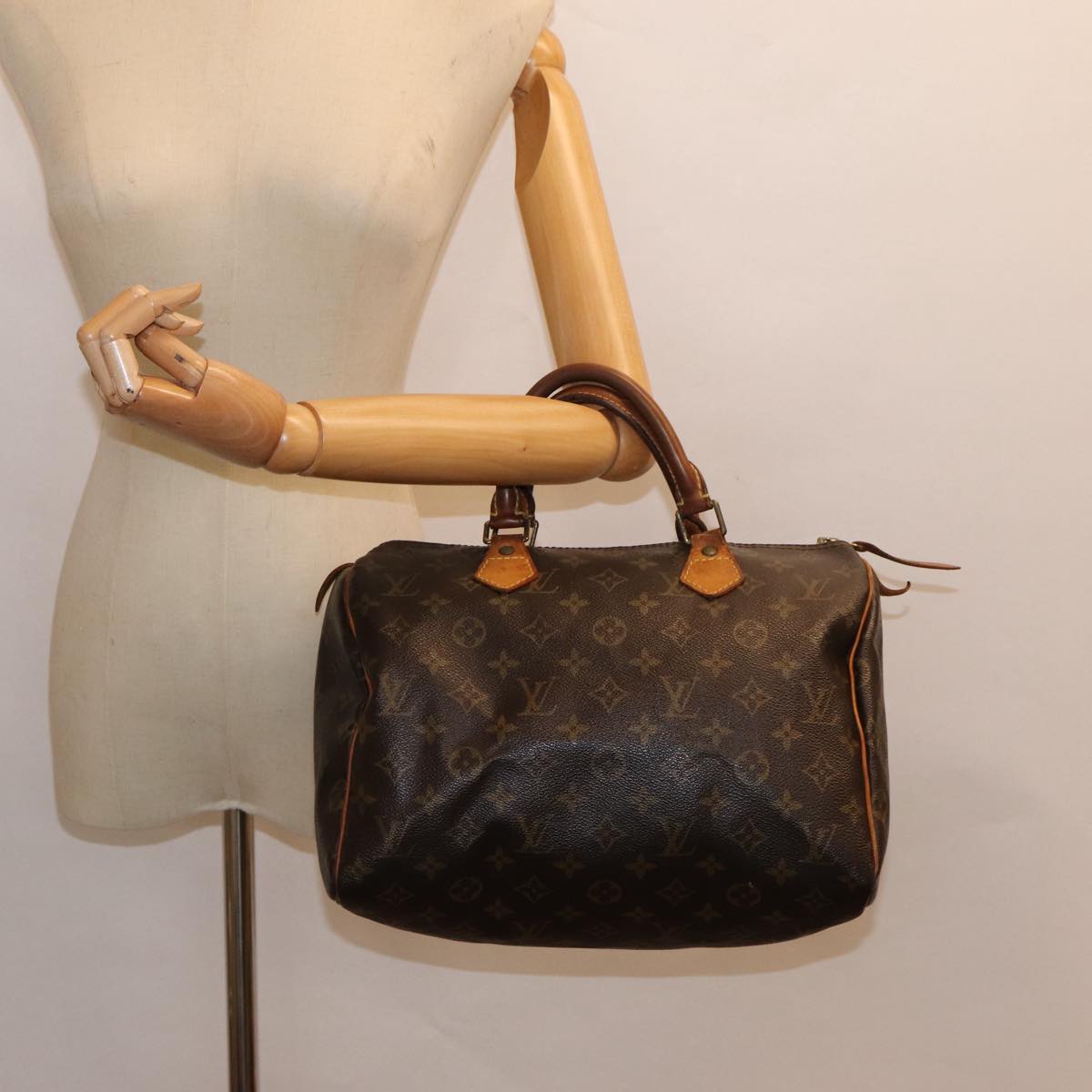 LOUIS VUITTON Monogram Speedy 30 Hand Bag M41526 LV Auth 87577