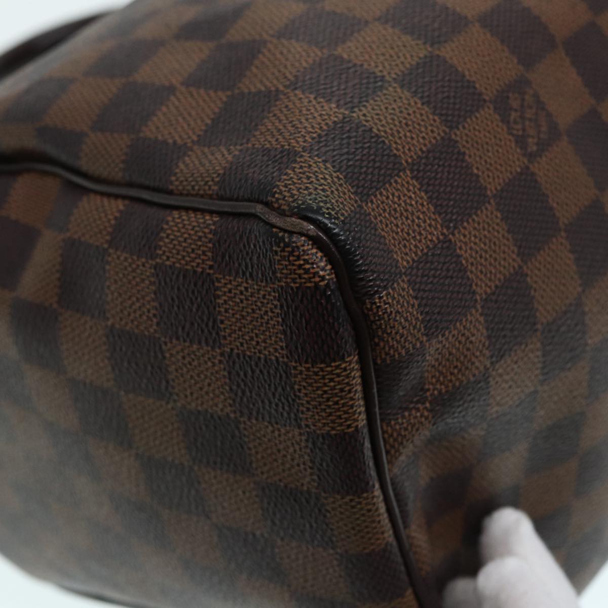 LOUIS VUITTON Damier Ebene Speedy 30 Hand Bag N41364 LV Auth 87580