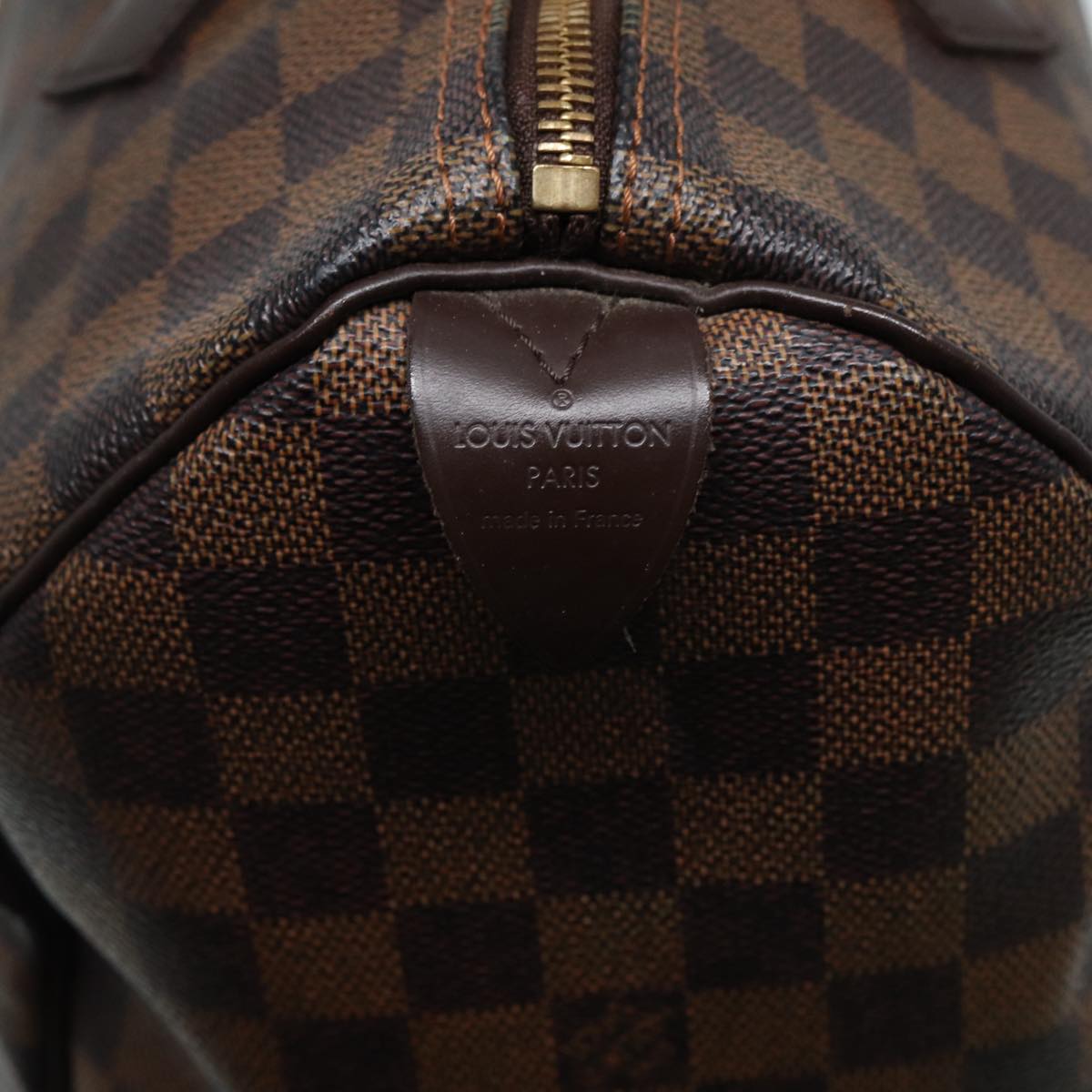 LOUIS VUITTON Damier Ebene Speedy 30 Hand Bag N41364 LV Auth 87580