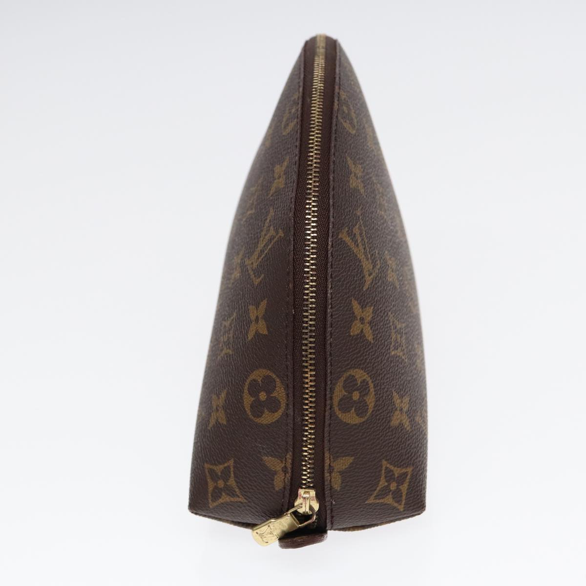 LOUIS VUITTON Monogram Trousse Demi Ronde Cosmetic Pouch M47520 LV Auth 87600