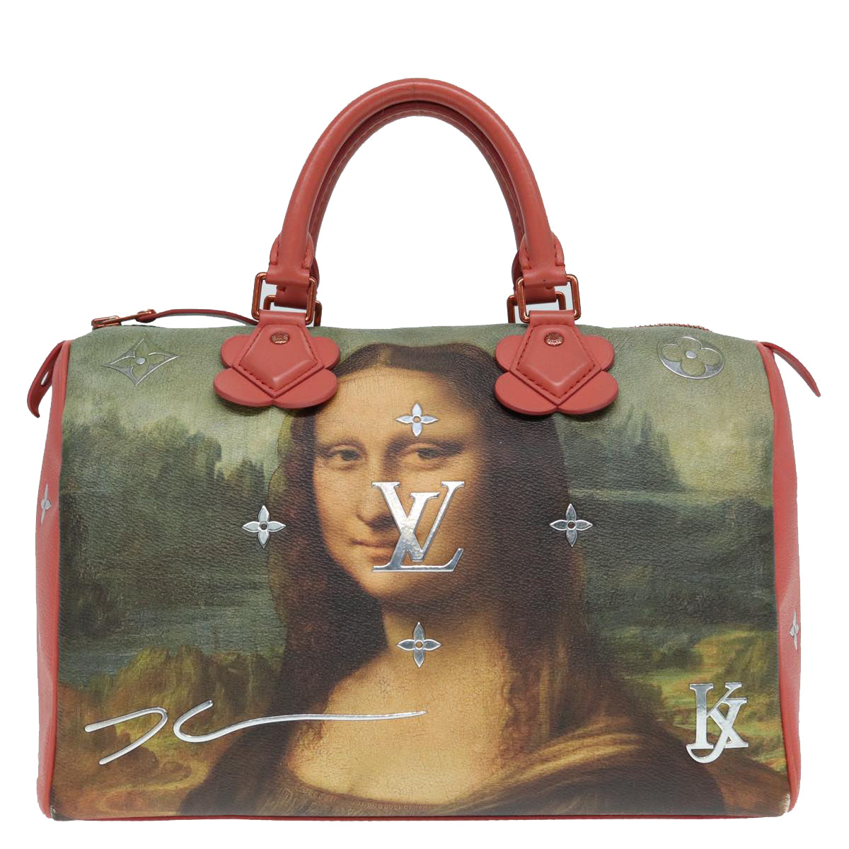 LOUIS VUITTON Masters Collection Mona Lisa Speedy 30 Bag M43372 LV Auth 87609A