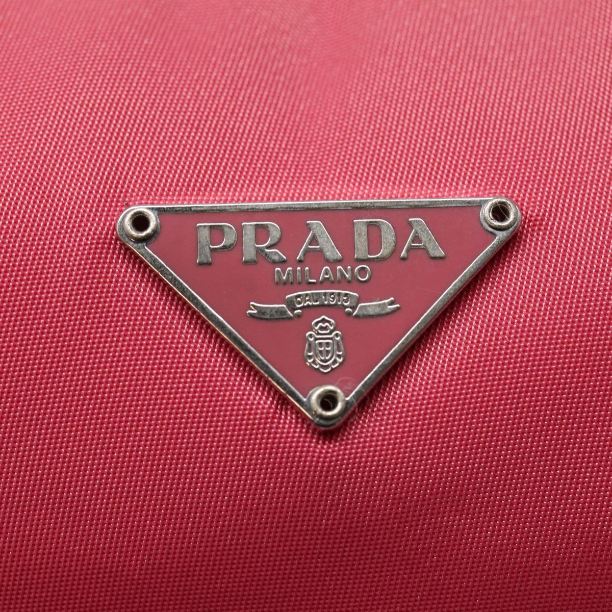 PRADA Hand Bag Nylon Pink Auth 87670