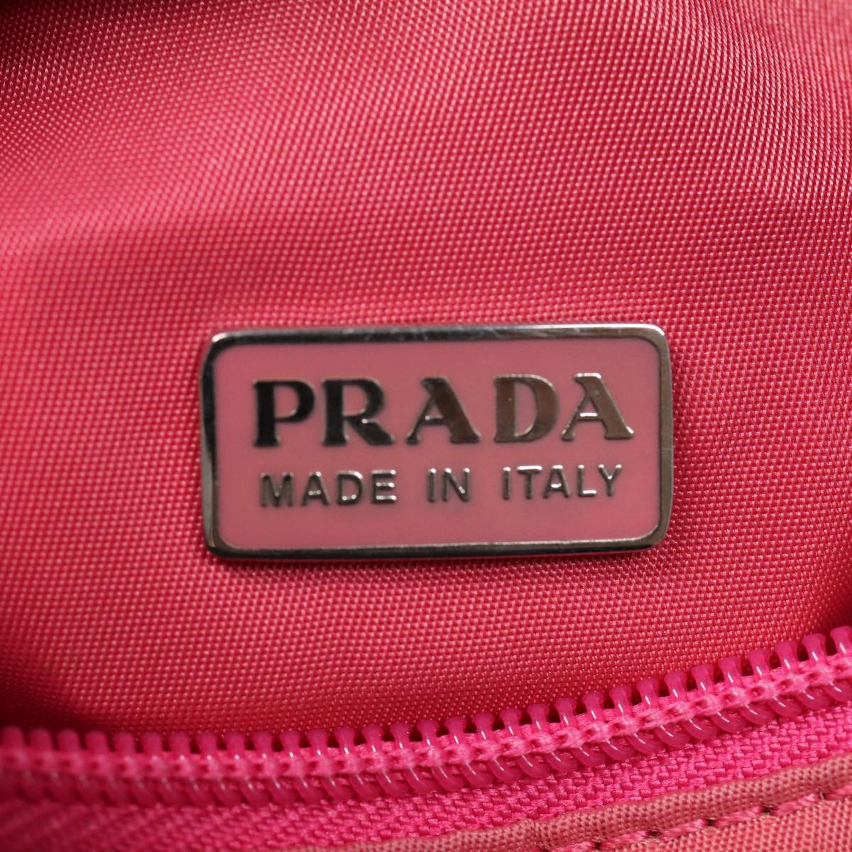 PRADA Hand Bag Nylon Pink Auth 87670