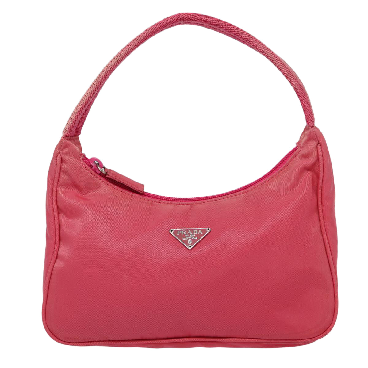 PRADA Hand Bag Nylon Pink Auth 87670