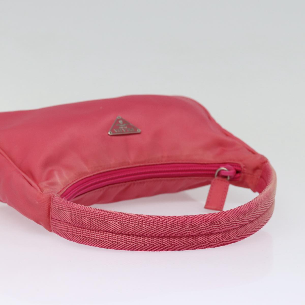 PRADA Hand Bag Nylon Pink Auth 87670