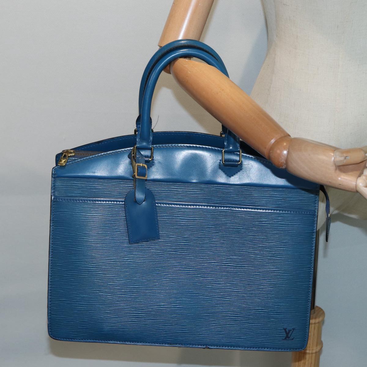 LOUIS VUITTON Epi Riviera Hand Bag Blue M48185 LV Auth 87715