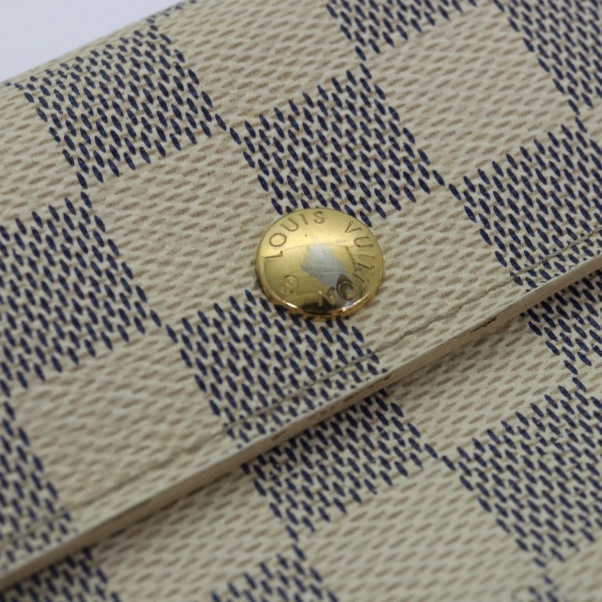 LOUIS VUITTON Damier Azur Portefeuille Alexandra Wallet N63068 LV Auth 87727