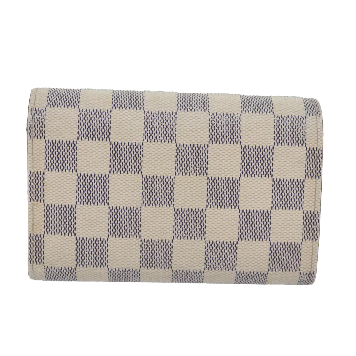 LOUIS VUITTON Damier Azur Portefeuille Alexandra Wallet N63068 LV Auth 87727