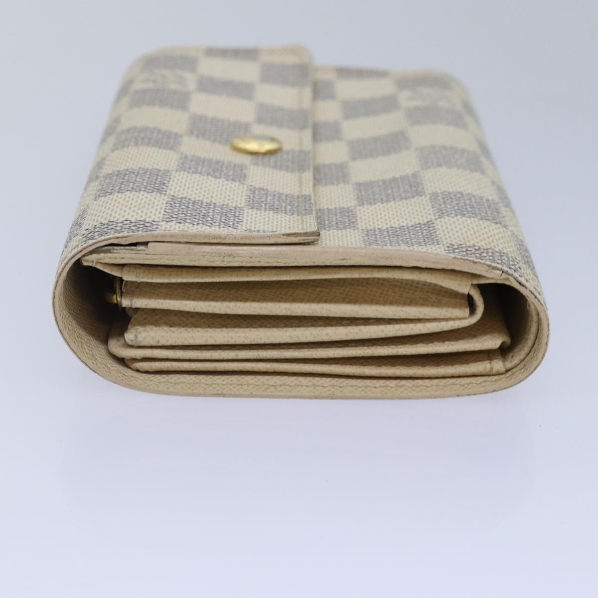 LOUIS VUITTON Damier Azur Portefeuille Alexandra Wallet N63068 LV Auth 87727