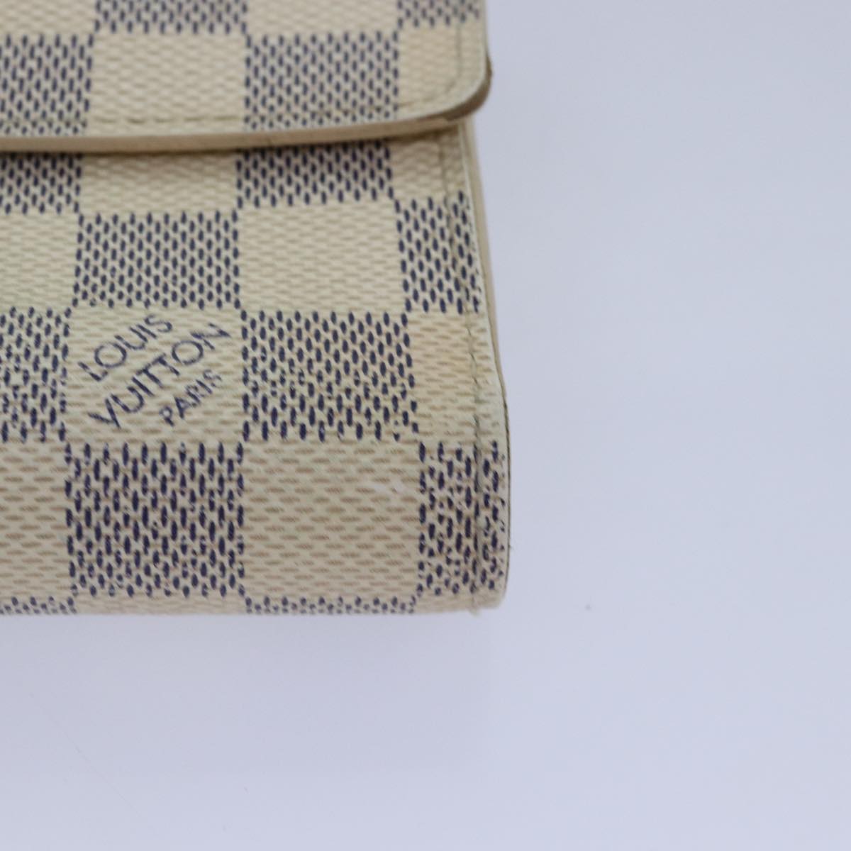 LOUIS VUITTON Damier Azur Portefeuille Alexandra Wallet N63068 LV Auth 87727