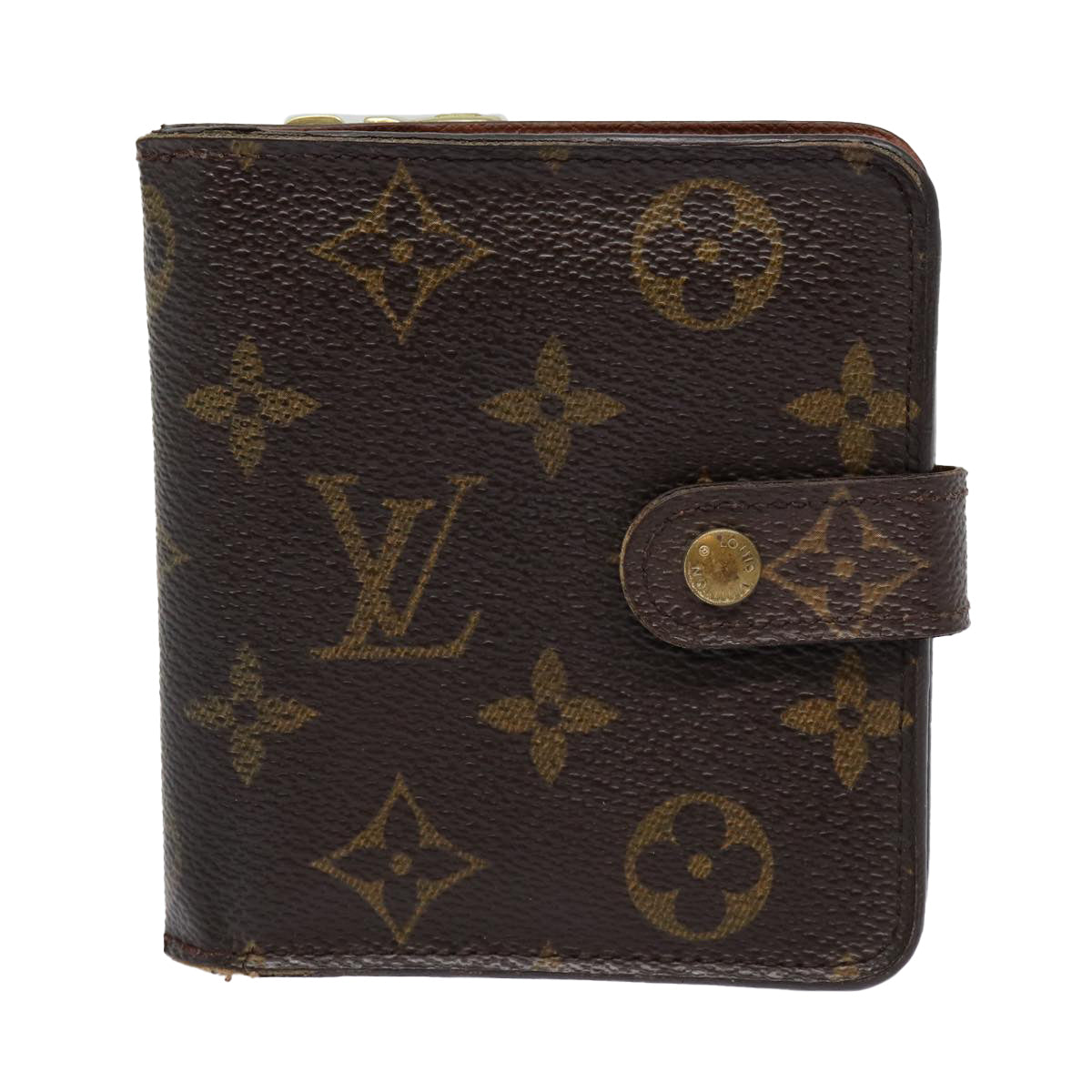 LOUIS VUITTON Monogram Compact Zip Wallet M61667 LV Auth 87729