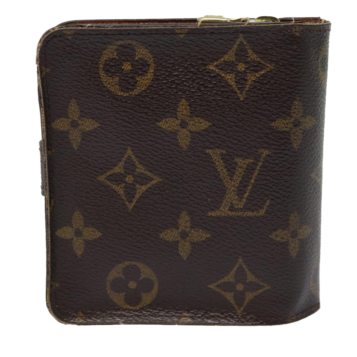 LOUIS VUITTON Monogram Compact Zip Wallet M61667 LV Auth 87729