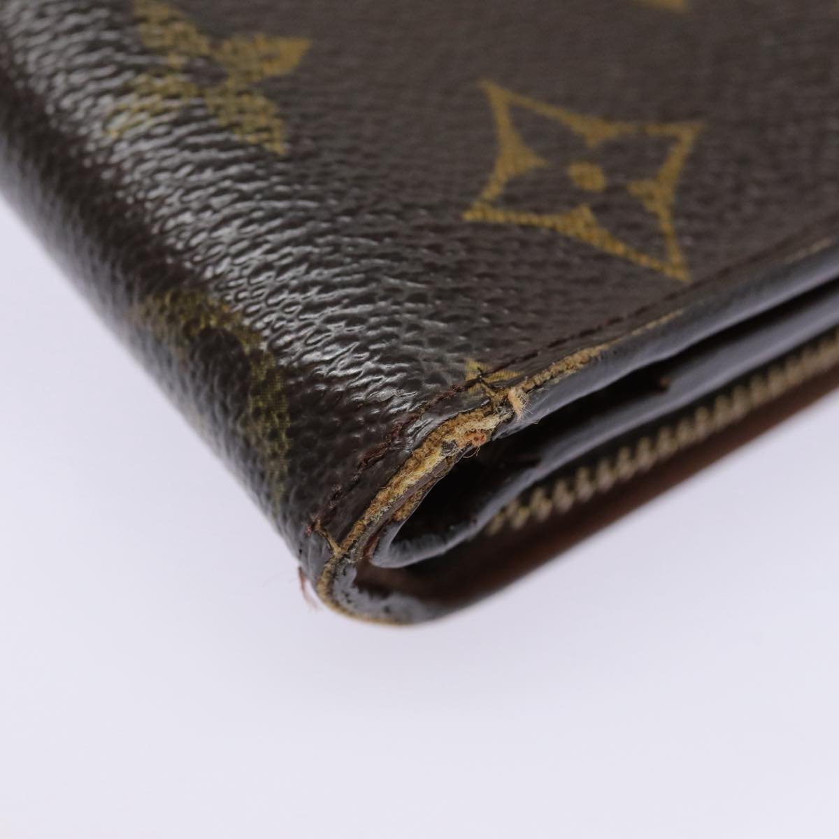 LOUIS VUITTON Monogram Compact Zip Wallet M61667 LV Auth 87729