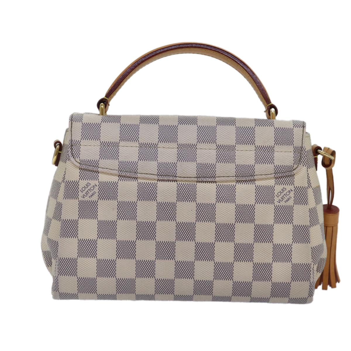 LOUIS VUITTON Damier Azur Croisette Hand Bag 2way N41581 LV Auth 87754