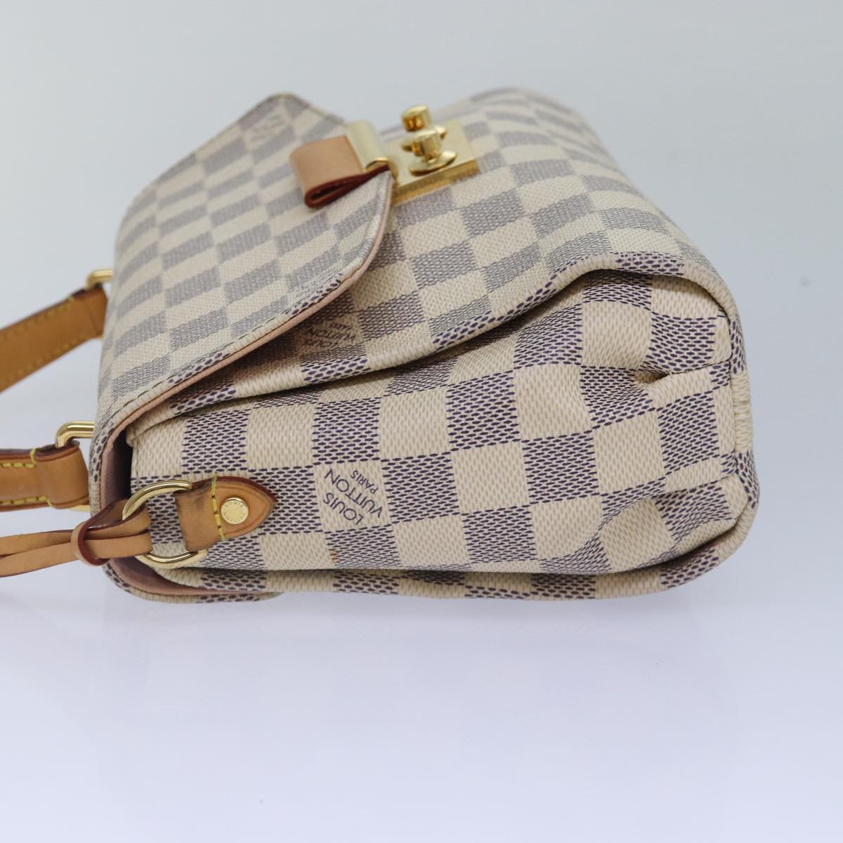 LOUIS VUITTON Damier Azur Croisette Hand Bag 2way N41581 LV Auth 87754