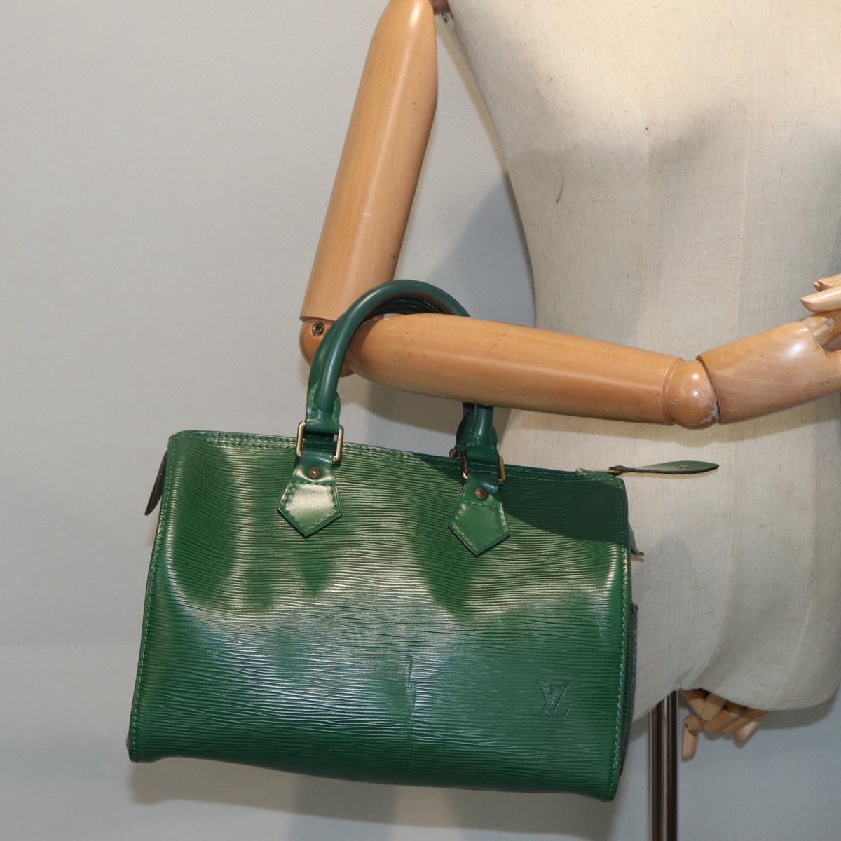 LOUIS VUITTON Epi Speedy 25 Hand Bag Borneo Green M43014 LV Auth 87773