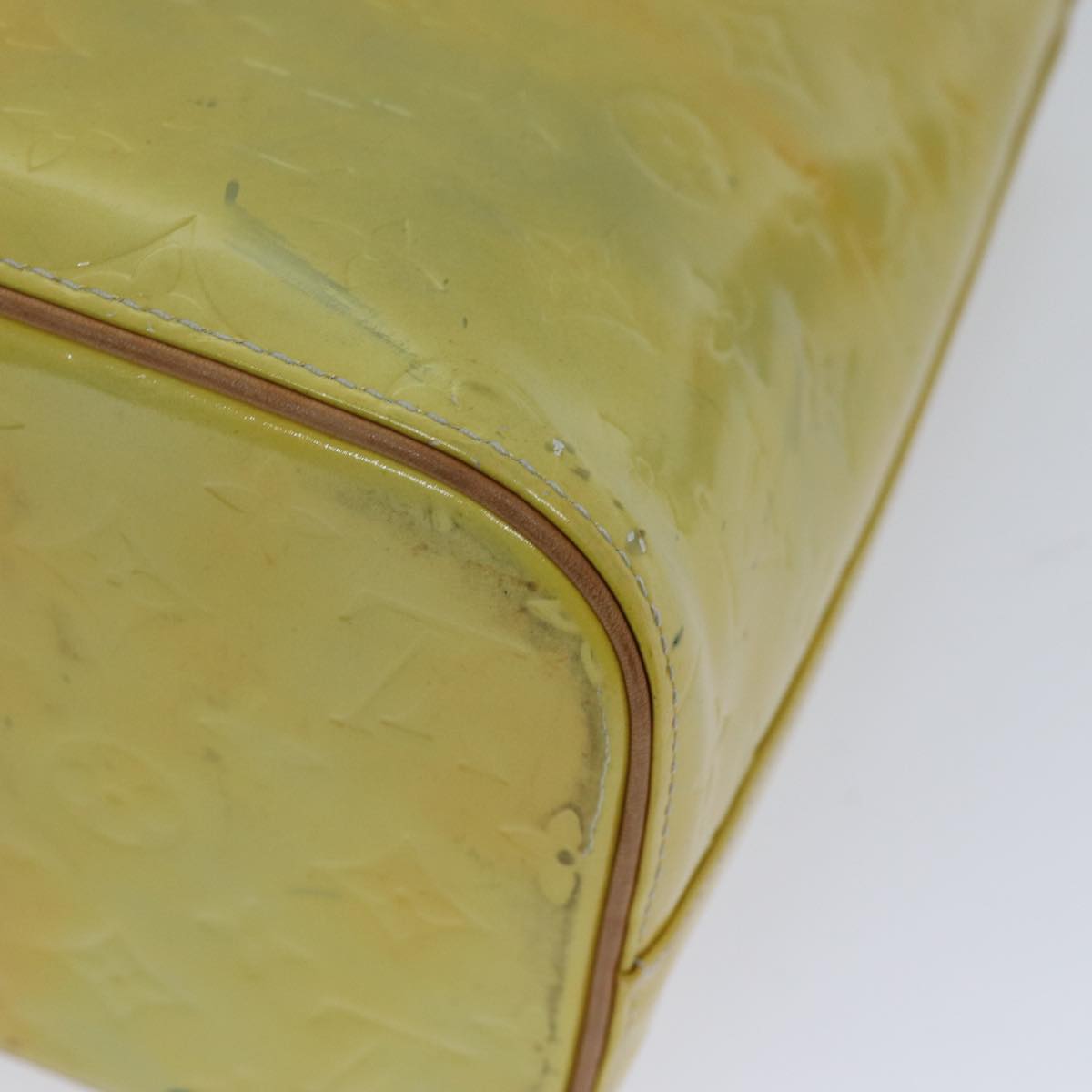 LOUIS VUITTON Monogram Vernis Houston Hand Bag Gris M91053 LV Auth 87791