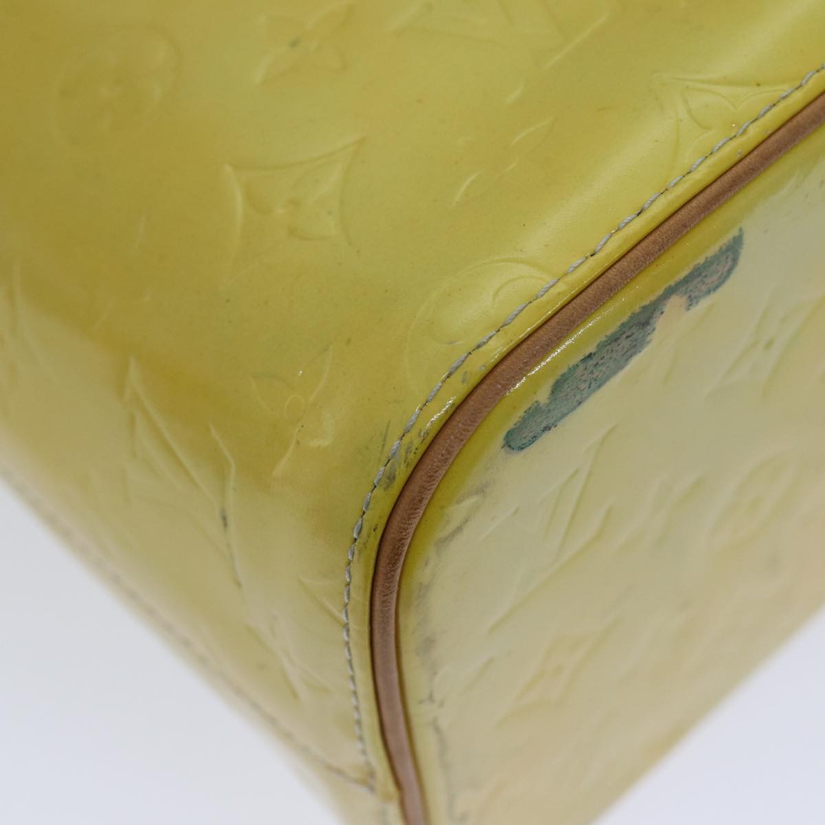 LOUIS VUITTON Monogram Vernis Houston Hand Bag Gris M91053 LV Auth 87791