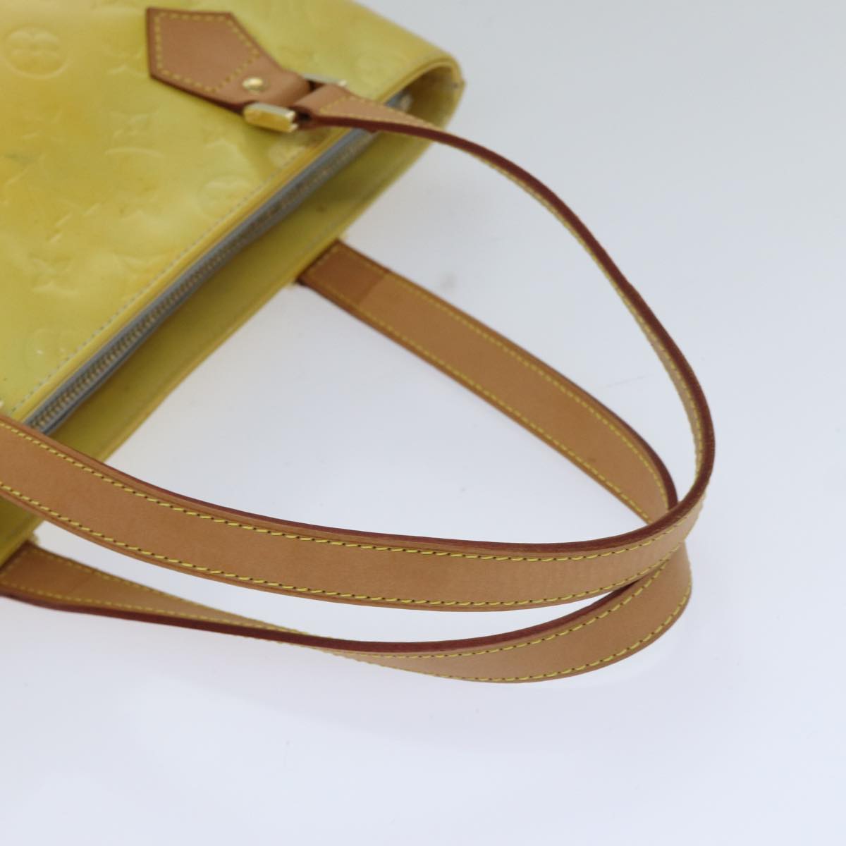 LOUIS VUITTON Monogram Vernis Houston Hand Bag Gris M91053 LV Auth 87791