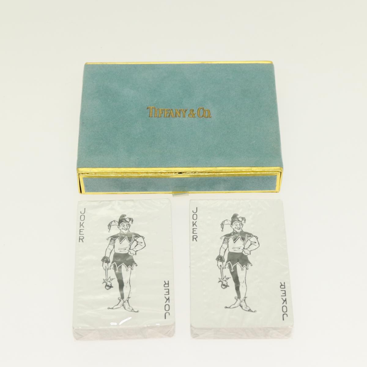 TIFFANY&Co. Playing Cards 2Set Brown Gray blue Auth 87803