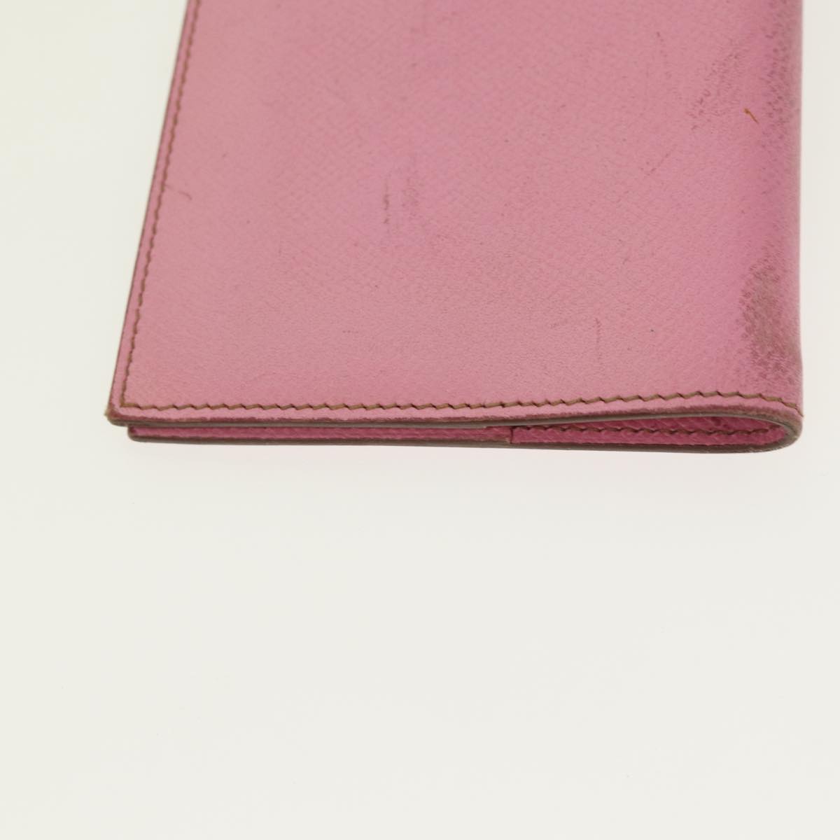 HERMES Agenda PM Day Planner Cover Epsom Leather Pink Auth 87806