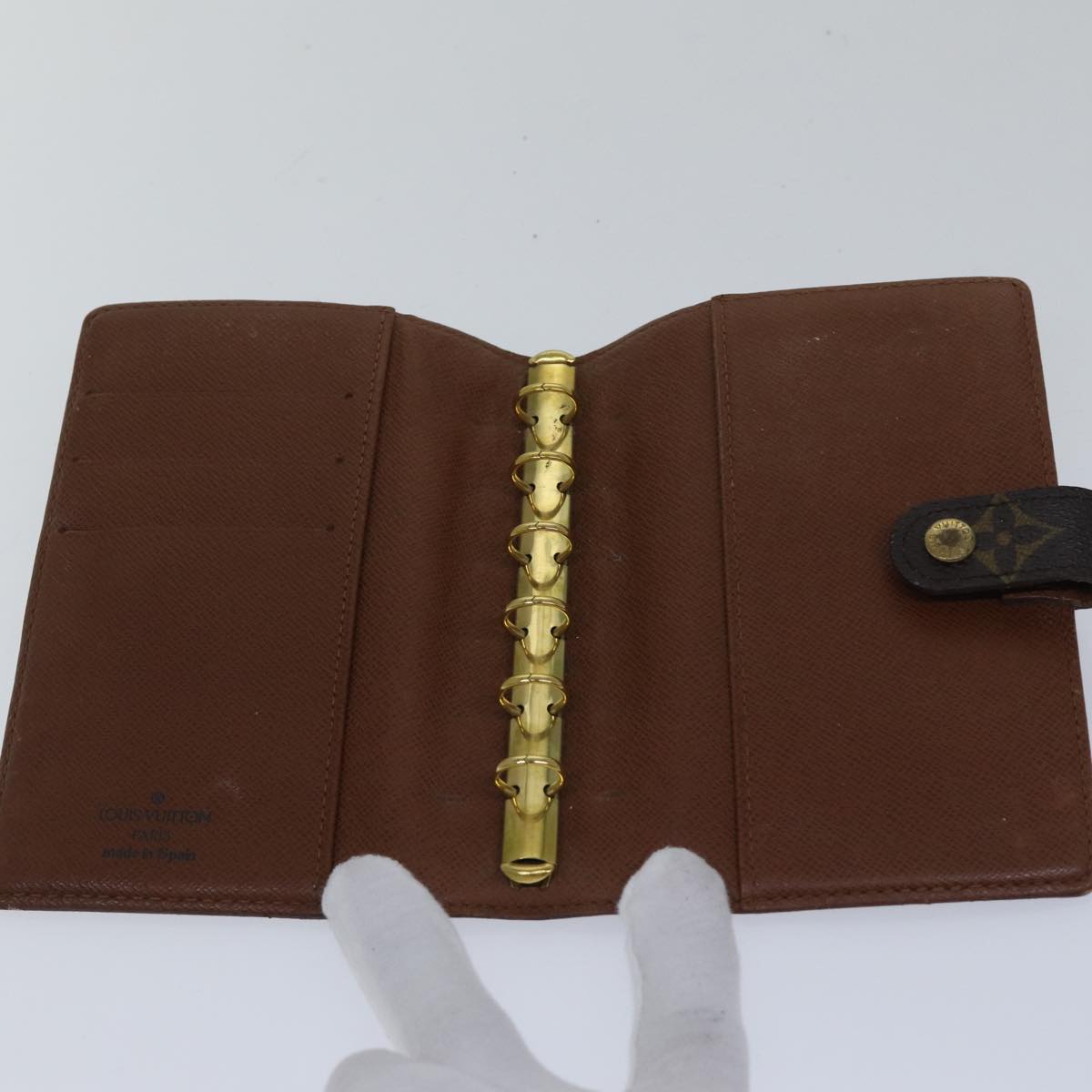 LOUIS VUITTON Monogram Agenda PM Day Planner Cover R20005 LV Auth 87813