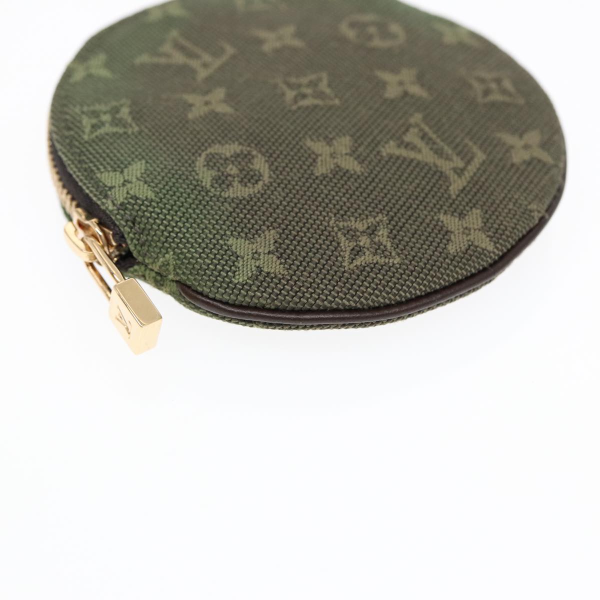 LOUIS VUITTON Monogram Mini Porte Monnaie Ron Purse TST Khaki M92451 Auth 87853