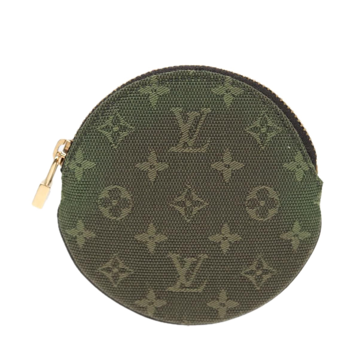 LOUIS VUITTON Monogram Mini Porte Monnaie Ron Purse TST Khaki M92451 Auth 87853