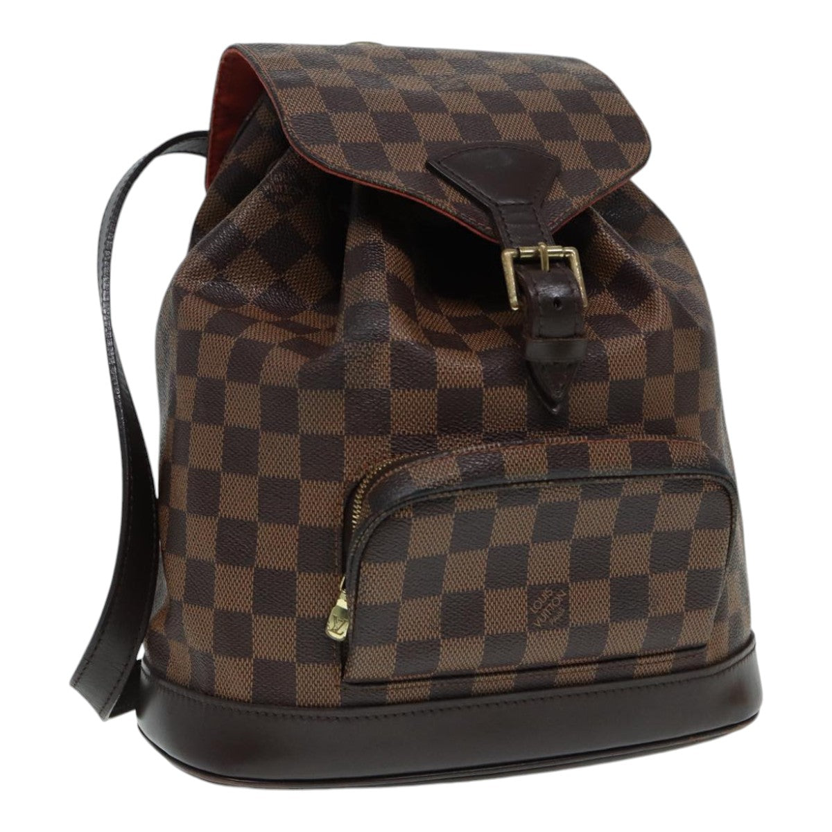 LOUIS VUITTON Damier Ebene Montsouris MM Backpack N51143 LV Auth 87883