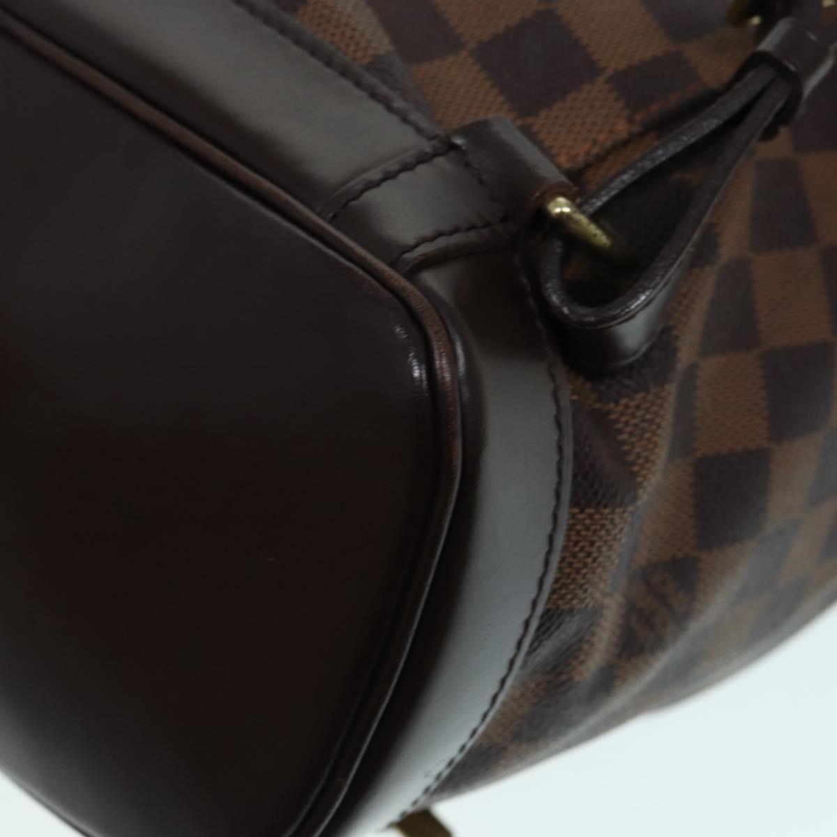 LOUIS VUITTON Damier Ebene Montsouris MM Backpack N51143 LV Auth 87883